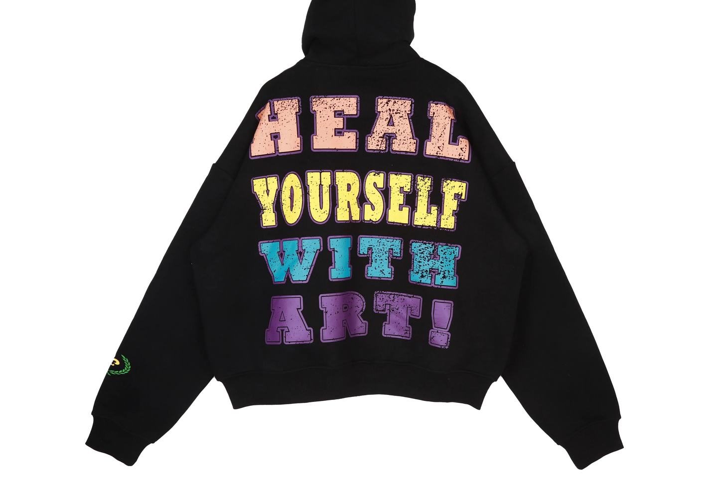 Heal with art zip up hoodie